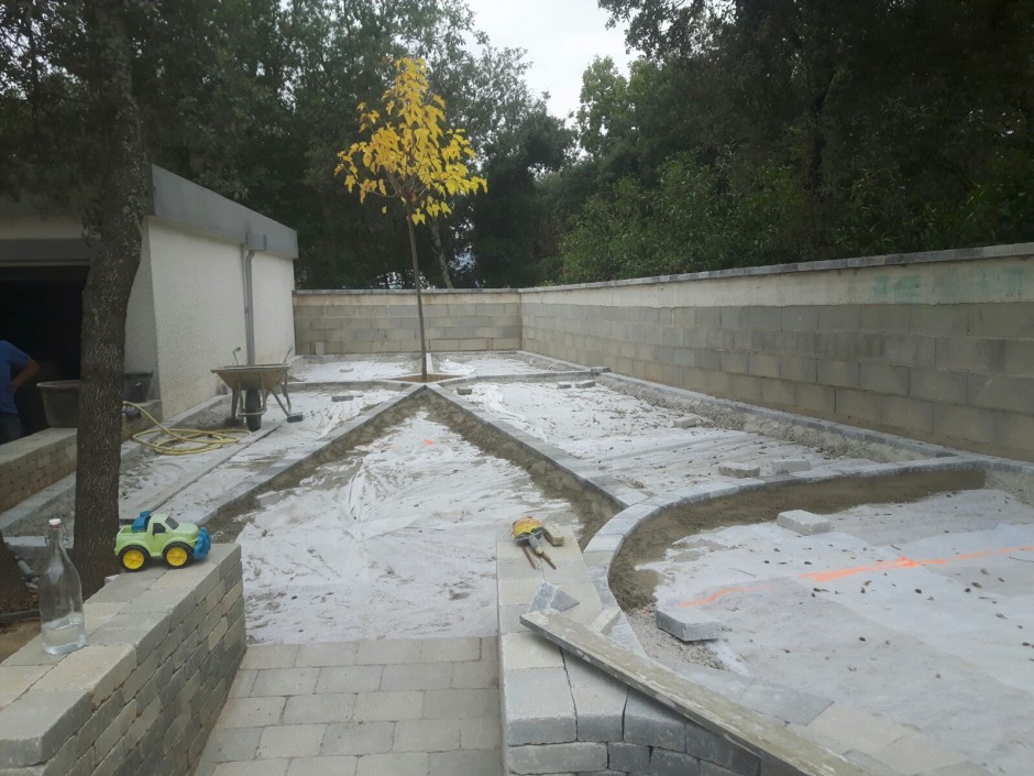 Dallage béton drainant coloré 3